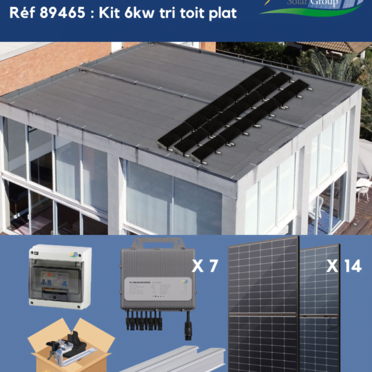 CKW Trading BV 89073, Kit Solaire 6KW-8 micro-onduleur 800W-16 panneaux  375W-no fixation-Coffret AC